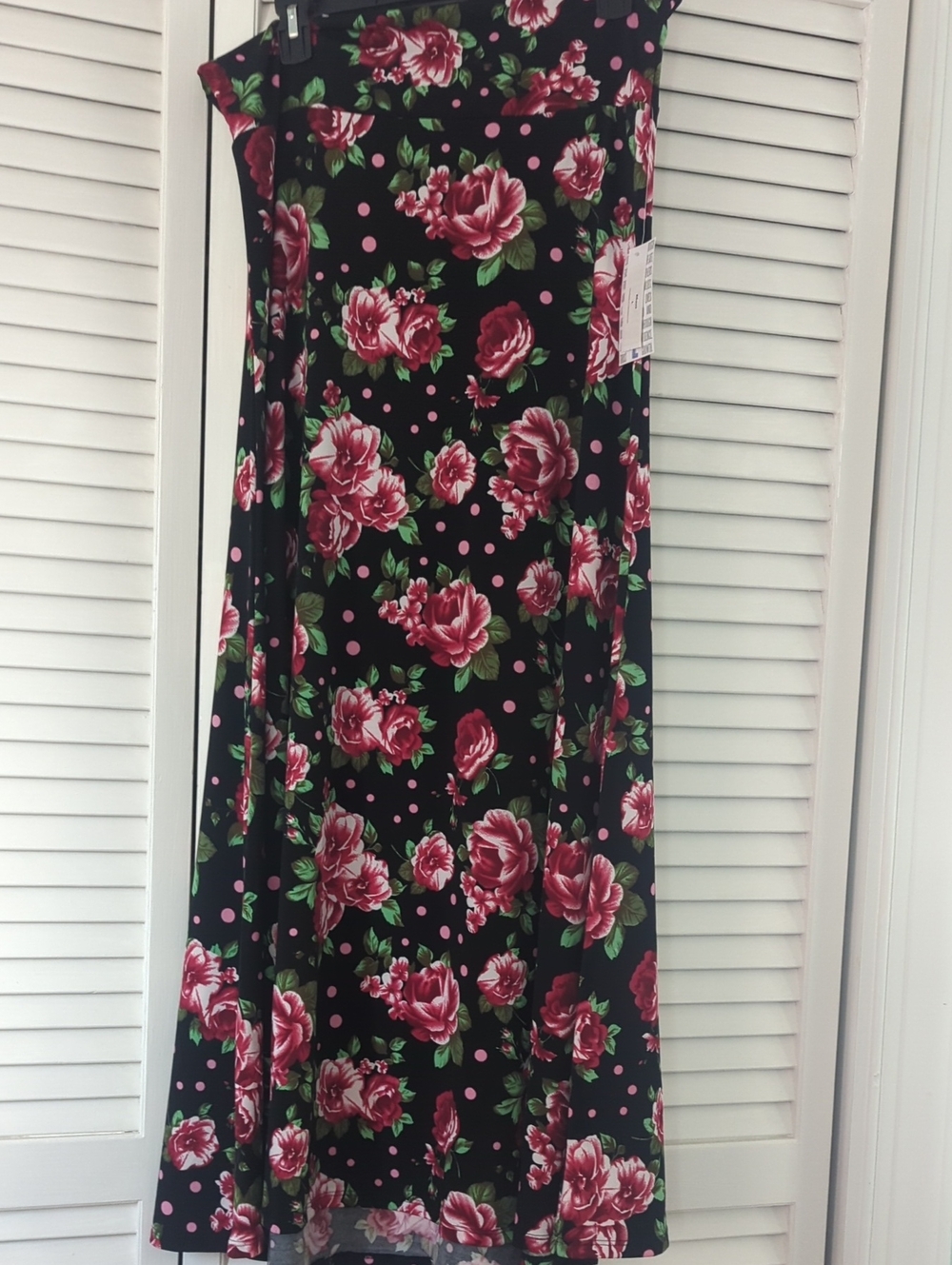 LuLaroe Black Floral Maxi Skirt